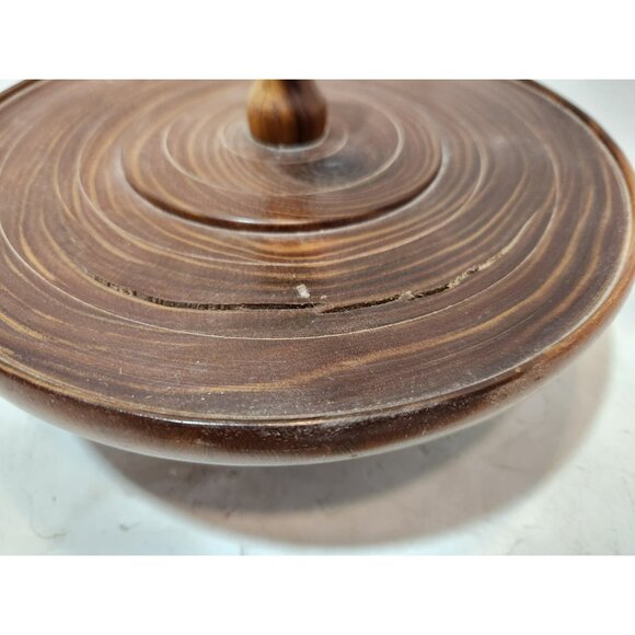 Vintage Mid Century Modern Wooden Wine Goblets with 6 Goblets and Tray - Picture 12 of 15